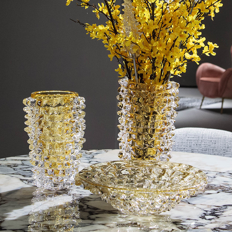 Liquid gold fruit bowl